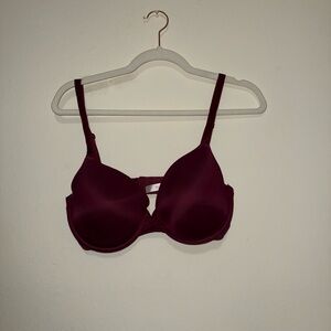 Elegant Burgundy Bra